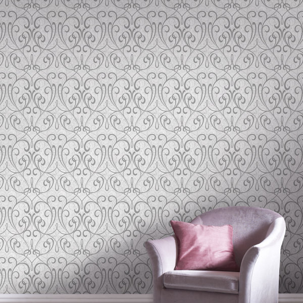Graham & Brown Cork Damask Wallpaper & Reviews Wayfair